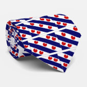 Die niederländische Friesland-Flagge Krawatte (Gerollt)