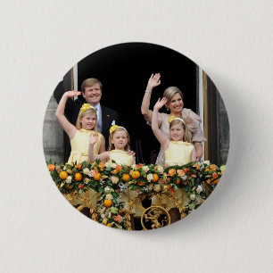 Die niederländische Königsfamilie Button
