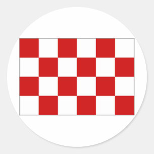 Die niederländische Noord Brabant Flagge Runder Aufkleber