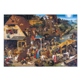 Die niederländischen Sprichwörter | Pieter Bruegel Fotodruck