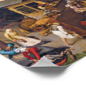 Die niederländischen Sprichwörter | Pieter Bruegel Poster (Ecke)