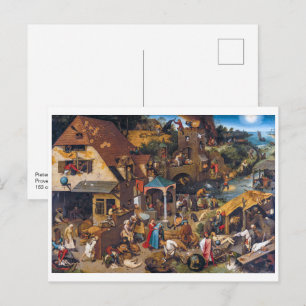 Die niederländischen Sprichwörter Pieter Bruegel Postkarte