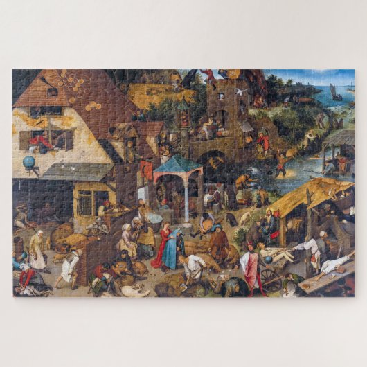 Die niederländischen Sprichwörter | Pieter Bruegel Puzzle (Horizontal)
