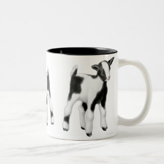 Die niedliche Baby-Ziegen-Tasse Zweifarbige Tasse