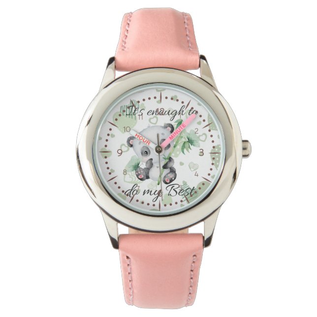 Die | Niedliche Bejahungen | Panda Armbanduhr (Vorderseite)