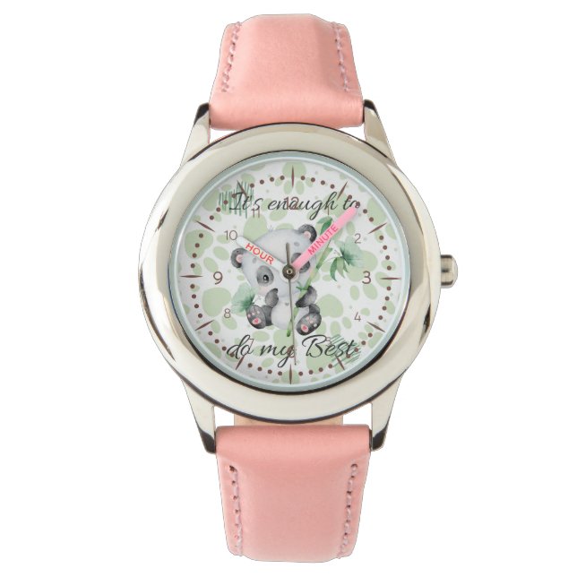 Die | Niedliche Bejahungen | Panda Armbanduhr (Vorderseite)