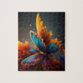 Die Niedliche Blaue Welt eines Schmetterlings Puzzle (Vertikal)