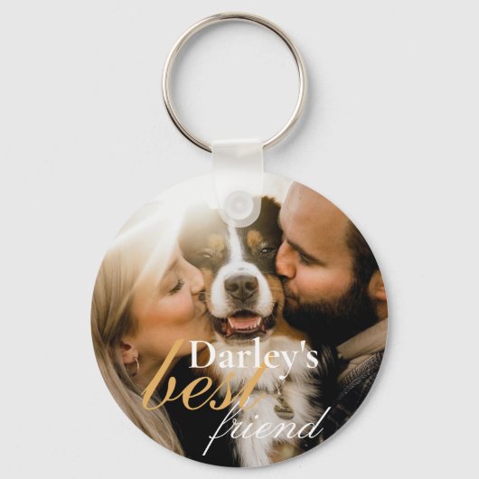 Die Niedliche Foto-Familie mit dem besten Freund M Schlüsselanhänger (Vorderseite)