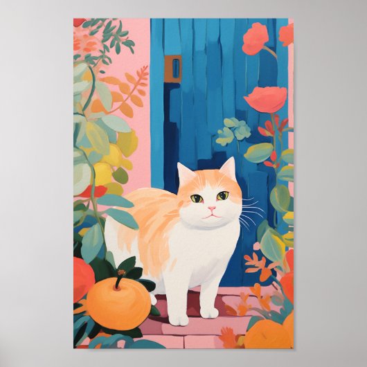 Die Niedliche Gartenkatze Poster (Vorne)