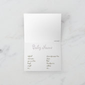 Die niedliche Geburtskartenverkündung eines Jungen Ankündigung (Innenseite)