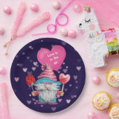 Die niedliche Gnome-Liebe liegt in der Luft Pappteller (Party)