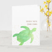 Die niedliche Green Water Turtle-Geschwindigkeit s Karte (Gelbe Blume)
