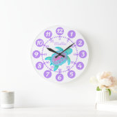 Die niedliche Herzkunst der Schildkröte des Kindes Große Wanduhr (Zuhause)