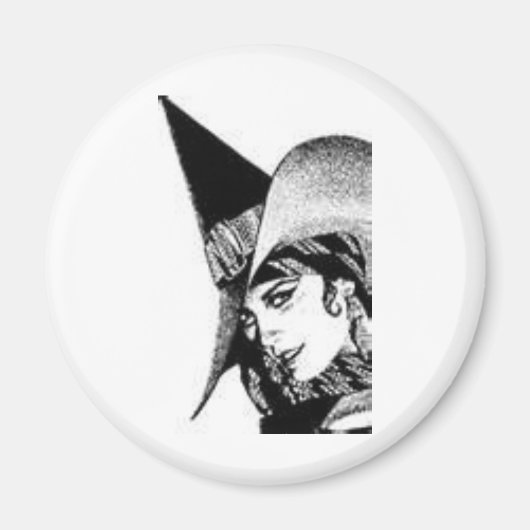 Die Niedliche Hexe Magnet (Vorne)