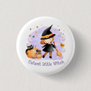 Die Niedliche Hexenmädchenschaltfläche Button