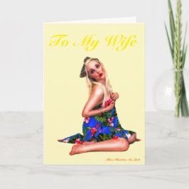Die niedliche Karte Retro Pinupvalentines für sie,