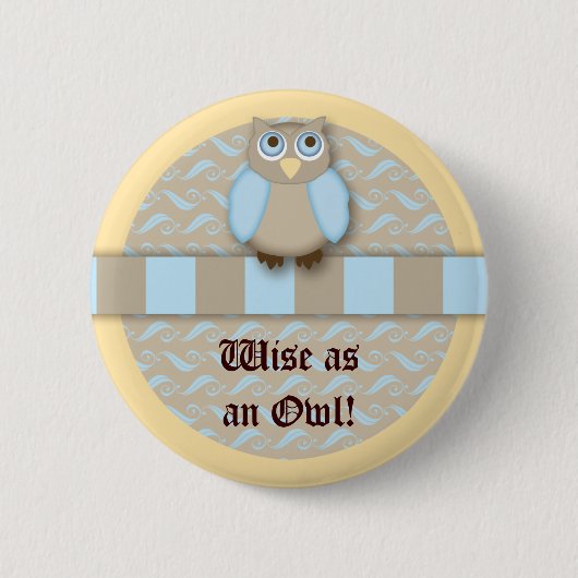 Die niedliche 'kluge alte Eule N Button (Vorderseite)