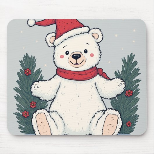 Die Niedliche Mouse Pad der Weihnachtsbären Mousepad (Vorne)