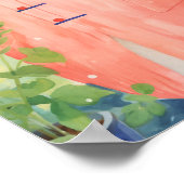 Die Niedliche orangefarbene Katze Poster (Ecke)