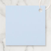 Die Niedliche Pastel Blue Heart Baby Dusche Geschenkanhänger (Rückseite)