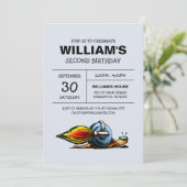 Die Niedliche RaketenSchnecke Einladung (Stehend Vorderseite)