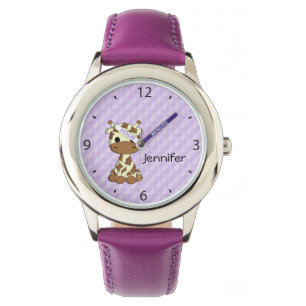 Die niedliche Uhr des Babygiraffe kawaii