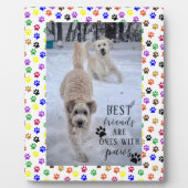 Die niedlichen besten Freunde sind Freunde mit Paw Fotoplatte (Vorderseite)