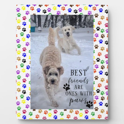 Die niedlichen besten Freunde sind Freunde mit Paw Fotoplatte (Vorderseite)