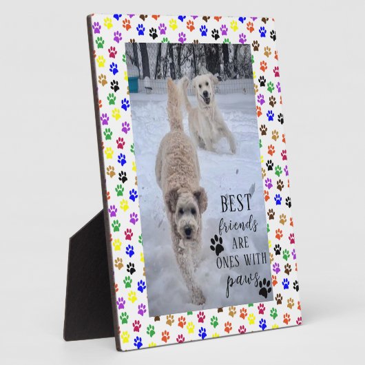 Die niedlichen besten Freunde sind Freunde mit Paw Fotoplatte (Seite)