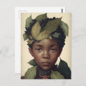 Die Niedlichen Waldelfen Vintag Postkarte (Vorne/Hinten)