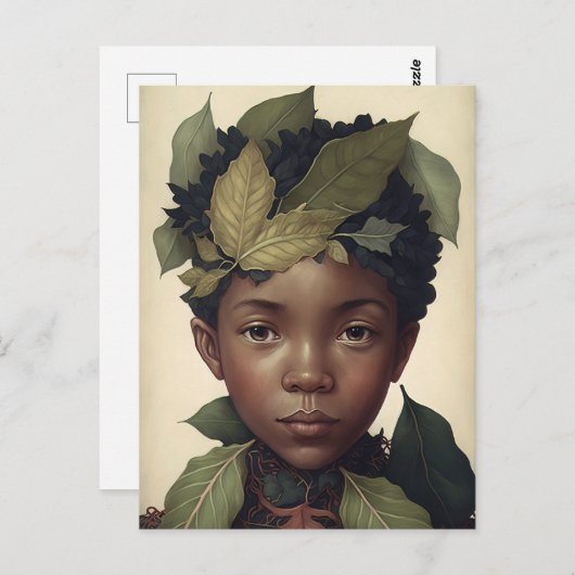 Die Niedlichen Waldelfen Vintag Postkarte (Vorne/Hinten)