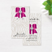 Die Niedlichen Zebra Bow Schmuck-Karten sammeln Ro (Schreibtisch)