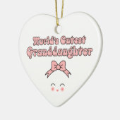 Die niedlichste Enkelin der Welt Keramikornament (Links)