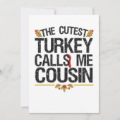 Die Niedlichste Türkei nennt mich Cousin Erntedank Einladung (Vorderseite)