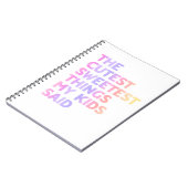 Die Niedlichsten süßen Dinge, die meine Kinder ges Notizblock (Linke Seite)