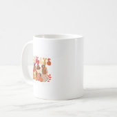 Die Niedlichsten Truthühner glücklich über die Ern Kaffeetasse (Vorderseite Links)