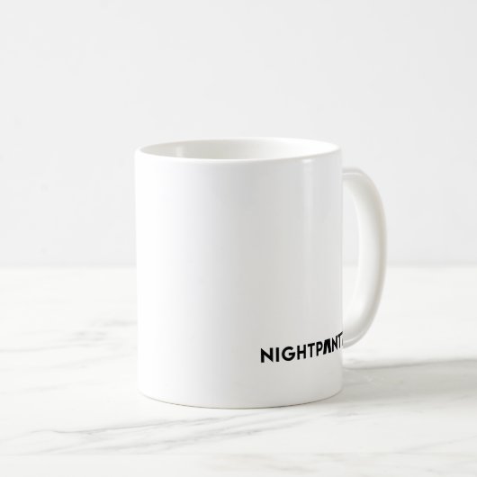 Die Nightpantz Logo-Tasse Kaffeetasse (VorderseiteRechts)
