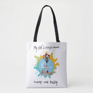 Die Ninja-Züge meiner Katze behielt mich beschäfti Tasche