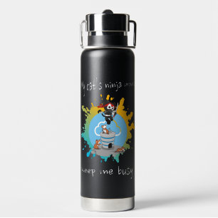 Die Ninja-Züge meiner Katze behielt mich beschäfti Trinkflasche