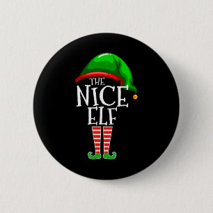 Die Nizza-Elf-Gruppe passt zu Weihnachten Button