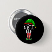 Die Nizza-Elf-Gruppe passt zu Weihnachten Button (Vorne & Hinten)