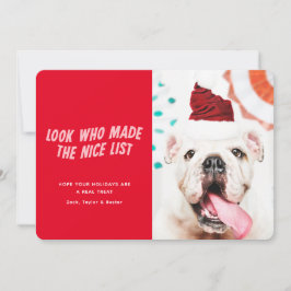 Die Nizza-Liste | Weihnachtsferien Hund Foto Feiertagskarte