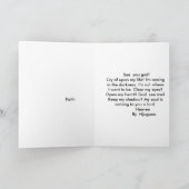 DIE NJUGUNA FAITH GOD CARD DANKESKARTE (Innenseite)