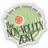 Die No-Volley-Zone Aufkleber (Vorderseite)