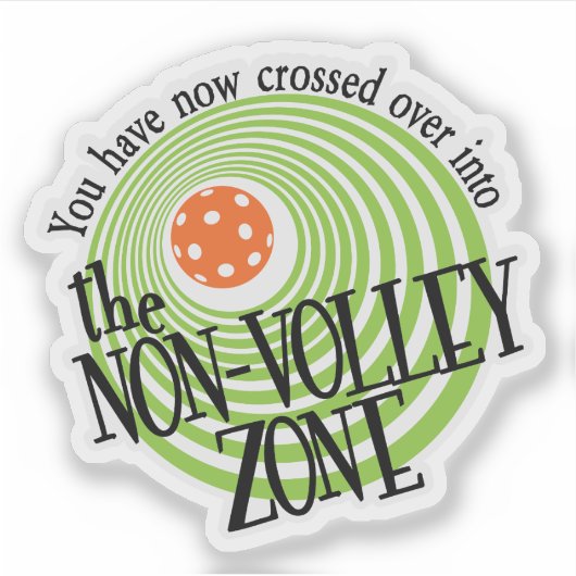 Die No-Volley-Zone Aufkleber (Vorderseite)