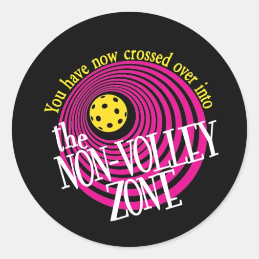 Die No-Volley-Zone Runder Aufkleber (Vorderseite)