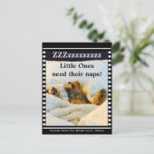 Die Noise Level Down-Karte behalten Postkarte (Stehend Vorderseite)