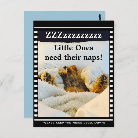 Die Noise Level Down-Karte behalten Postkarte (Vorne/Hinten)