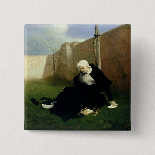 Die Nonne im Kloster-Garten, 1869 Button (Vorderseite)