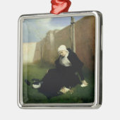 Die Nonne im Kloster-Garten, 1869 Silbernes Ornament (Links)